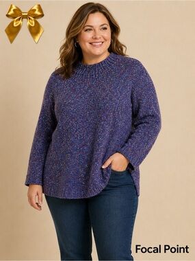 Focal Point Vintage Purple Sparkle Sweater 18/20